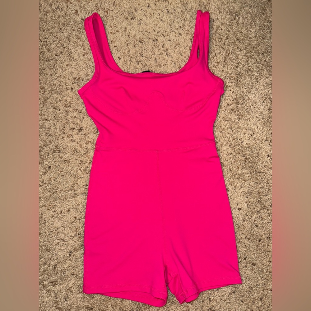 hot pink one-piece